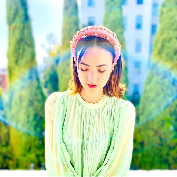 Baroque Velvet Jeweled Headband main image 15